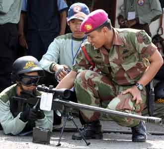 Peserta BJRB Kunjungi Marinir